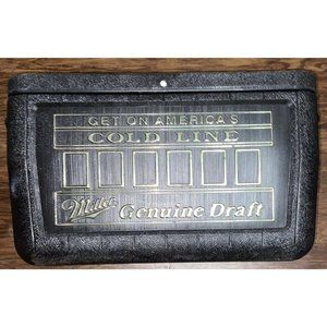 Rare Vintage Coleman Cooler Get on Americas Gold Line Miller Genuine Draft Black